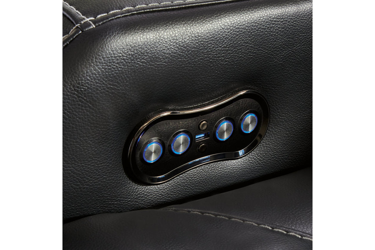 Caveman Den Midnight Power Reclining Living Room Set from Ashley - Luna Furniture