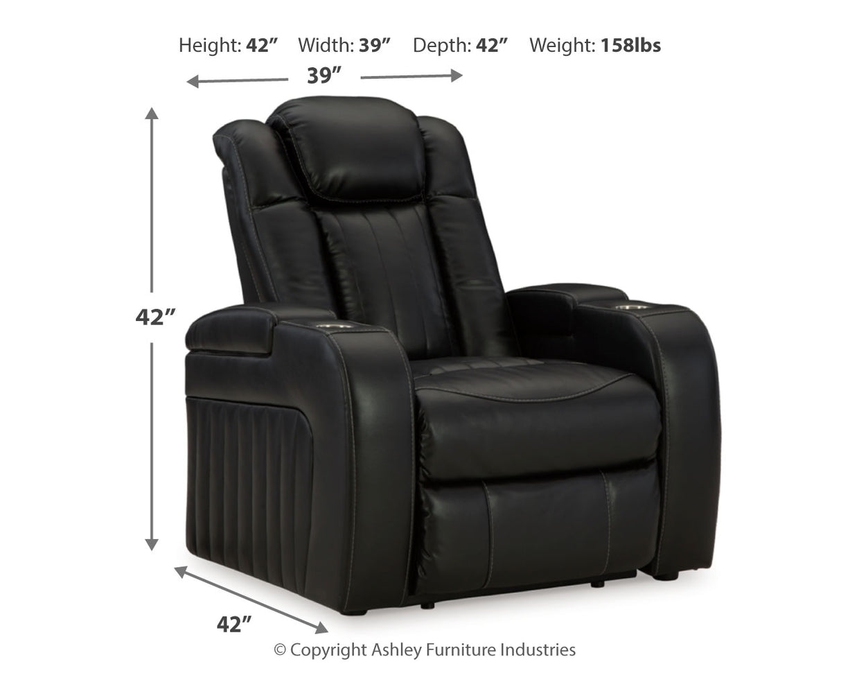 Caveman Den Sofa, Loveseat and Recliner in Midnight from Ashley - Luna Furniture