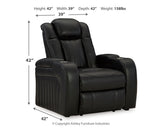 Caveman Den Sofa, Loveseat and Recliner in Midnight from Ashley - Luna Furniture