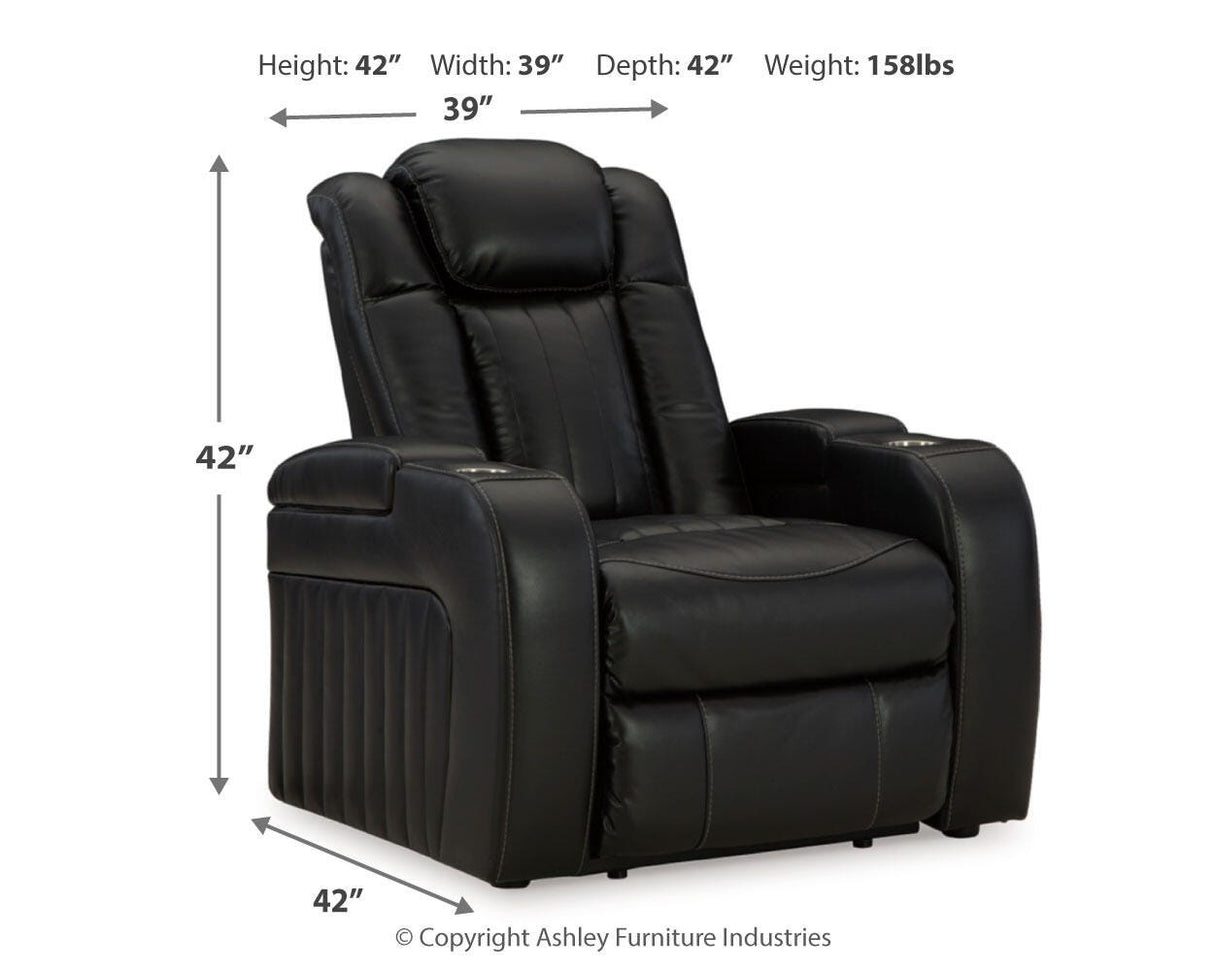 Caveman Den Sofa, Loveseat and Recliner in Midnight from Ashley - Luna Furniture