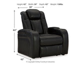 Caveman Den Sofa, Loveseat and Recliner in Midnight from Ashley - Luna Furniture