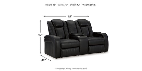 Caveman Den Sofa, Loveseat and Recliner in Midnight from Ashley - Luna Furniture