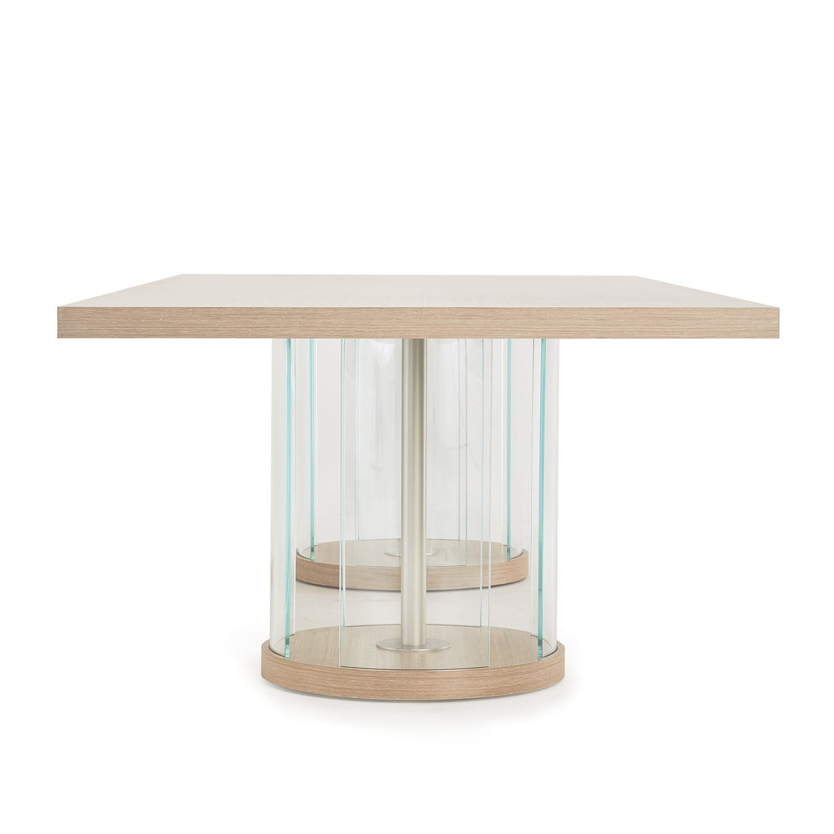 Laguna Ridge Washed Oak Rectangular Double Pedestal Dining Table (3 Pc) from Michael Amini - Luna Furniture
