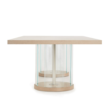 Laguna Ridge Washed Oak Rectangular Double Pedestal Dining Table (3 Pc) from Michael Amini - Luna Furniture
