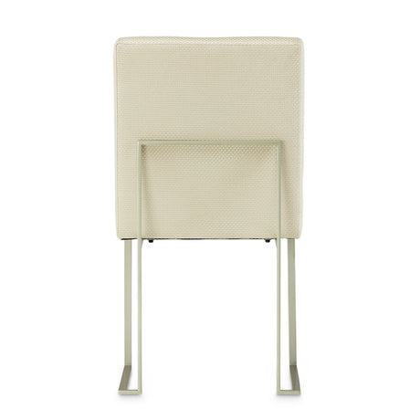 Laguna Ridge Brushed Silver Side Chair from Michael Amini - Luna Furniture