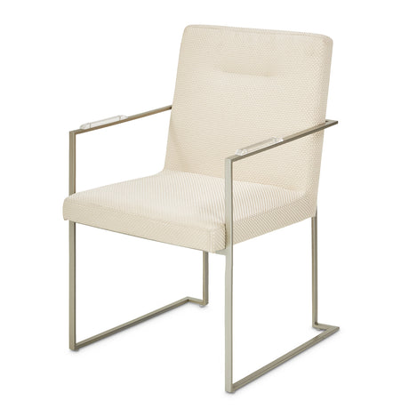 Laguna Ridge Brushed Silver Arm Chair from Michael Amini - Luna Furniture