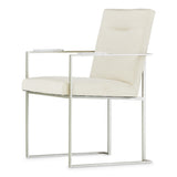 Laguna Ridge Brushed Silver Arm Chair from Michael Amini - Luna Furniture