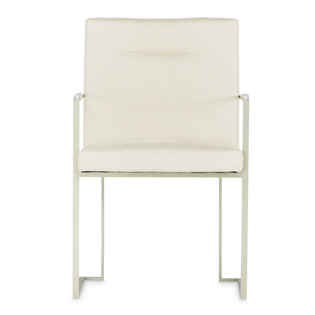 Laguna Ridge Brushed Silver Arm Chair from Michael Amini - Luna Furniture