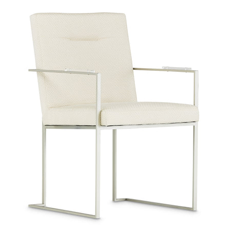 Laguna Ridge Brushed Silver Arm Chair from Michael Amini - Luna Furniture
