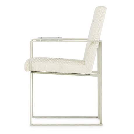 Laguna Ridge Brushed Silver Arm Chair from Michael Amini - Luna Furniture