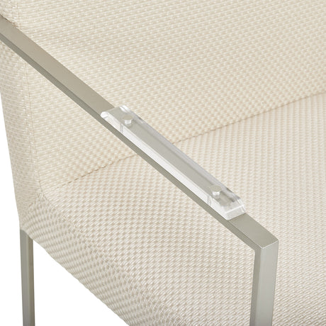 Laguna Ridge Brushed Silver Arm Chair from Michael Amini - Luna Furniture
