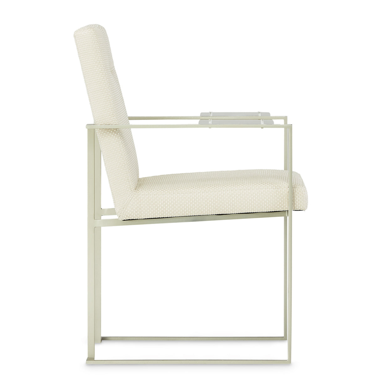 Laguna Ridge Brushed Silver Arm Chair from Michael Amini - Luna Furniture
