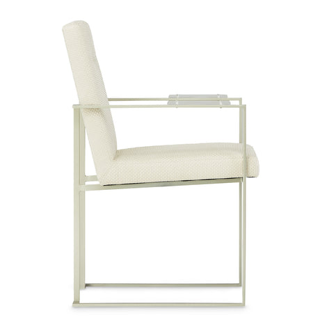 Laguna Ridge Brushed Silver Arm Chair from Michael Amini - Luna Furniture