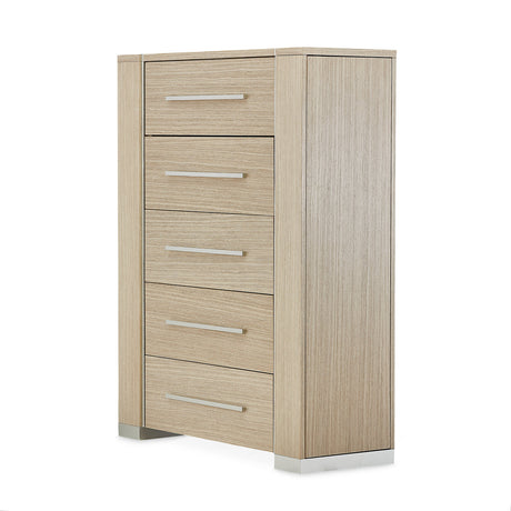 Laguna Ridge Washed Oak Vertical Storage Chest from Michael Amini - Luna Furniture