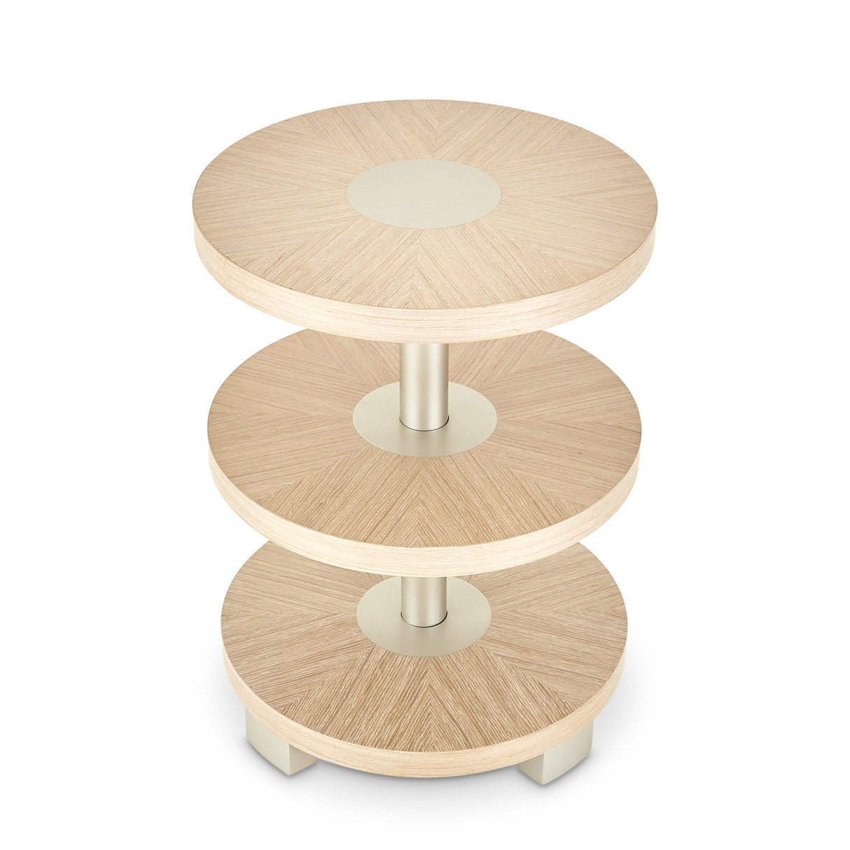 Laguna Ridge Washed Oak Round Chairside Table from Michael Amini - Luna Furniture
