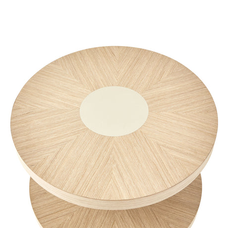 Laguna Ridge Washed Oak Round Chairside Table from Michael Amini - Luna Furniture