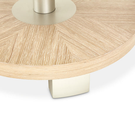 Laguna Ridge Washed Oak Round Chairside Table from Michael Amini - Luna Furniture