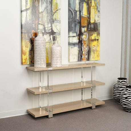Laguna Ridge Washed Oak Console Table from Michael Amini - Luna Furniture