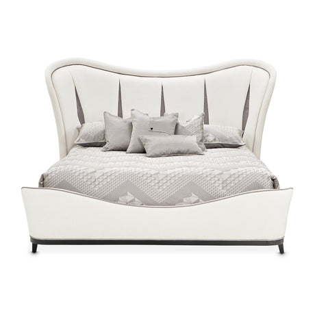 Tuxedo Piano Keyboard Eastern King Upholstered 3pc Bed from Michael Amini - Luna Furniture