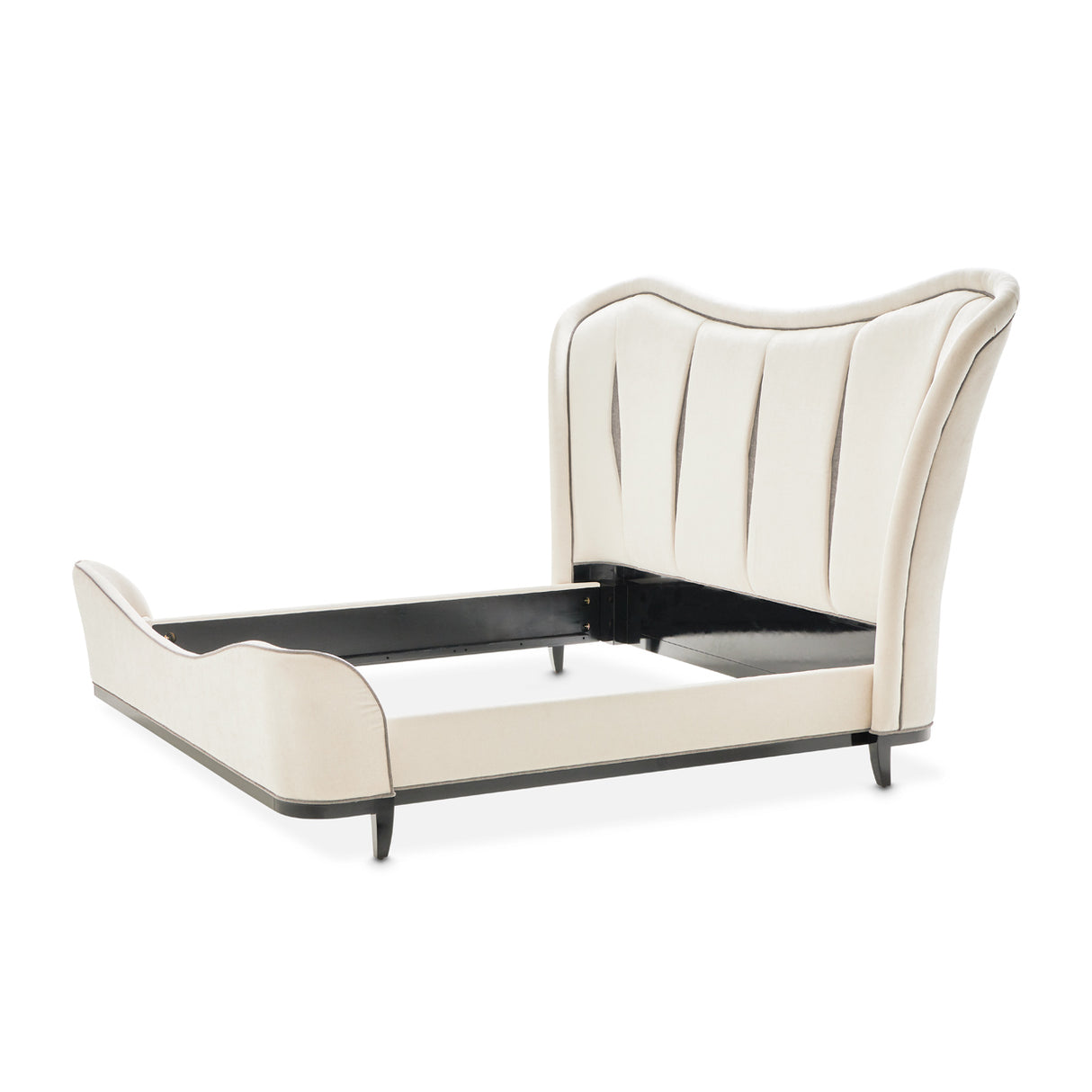 Tuxedo Piano Keyboard Eastern King Upholstered 3pc Bed from Michael Amini - Luna Furniture