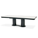 Tuxedo Piano Keyboard Double Pedestal Dining Table from Michael Amini - Luna Furniture