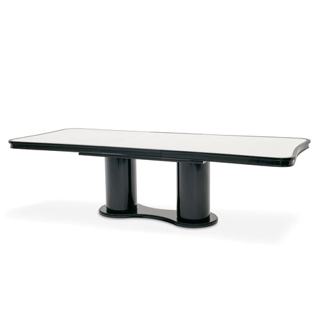 Tuxedo Piano Keyboard Double Pedestal Dining Table from Michael Amini - Luna Furniture