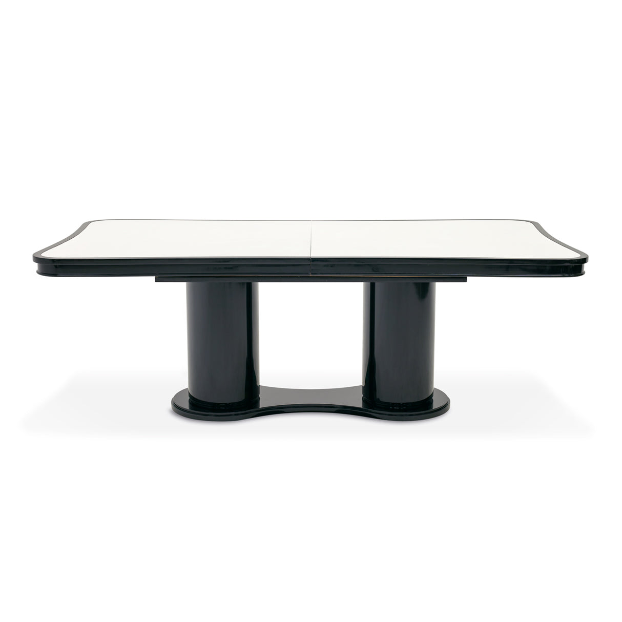 Tuxedo Piano Keyboard Double Pedestal Dining Table from Michael Amini - Luna Furniture