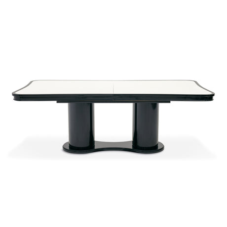 Tuxedo Piano Keyboard Double Pedestal Dining Table from Michael Amini - Luna Furniture