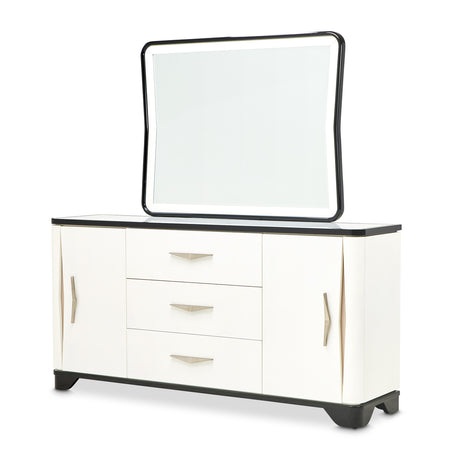 Tuxedo Piano Keyboard Sideboard With Mirror from Michael Amini - Luna Furniture