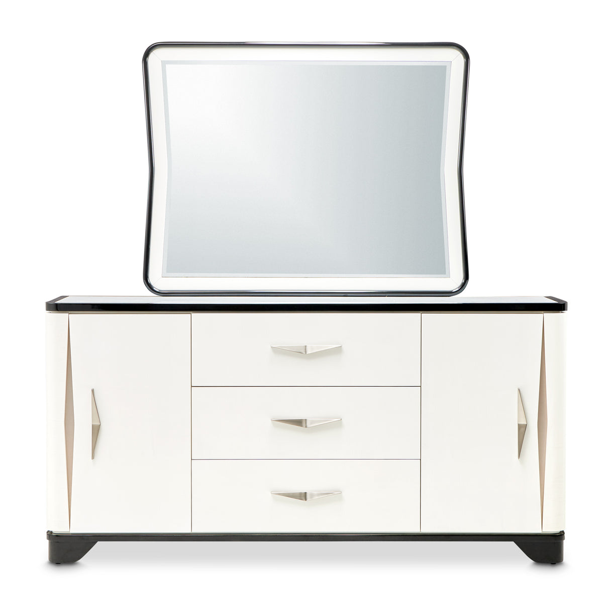 Tuxedo Piano Keyboard Sideboard With Mirror from Michael Amini - Luna Furniture