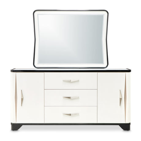 Tuxedo Piano Keyboard Sideboard With Mirror from Michael Amini - Luna Furniture