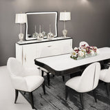 Tuxedo Piano Keyboard Sideboard With Mirror from Michael Amini - Luna Furniture