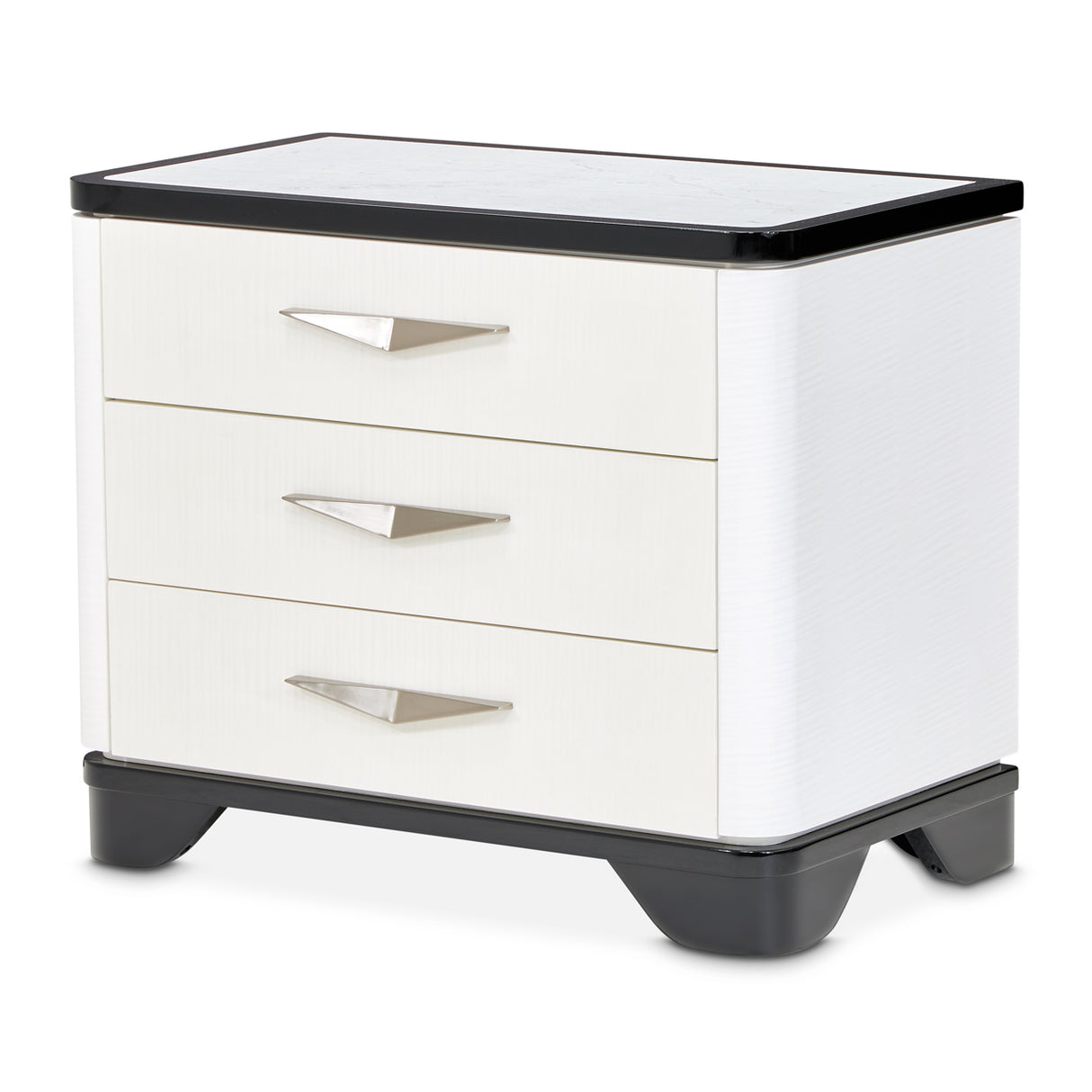 Tuxedo Piano Keyboard Nightstand, Large Piano Keyboard from Michael Amini - Luna Furniture