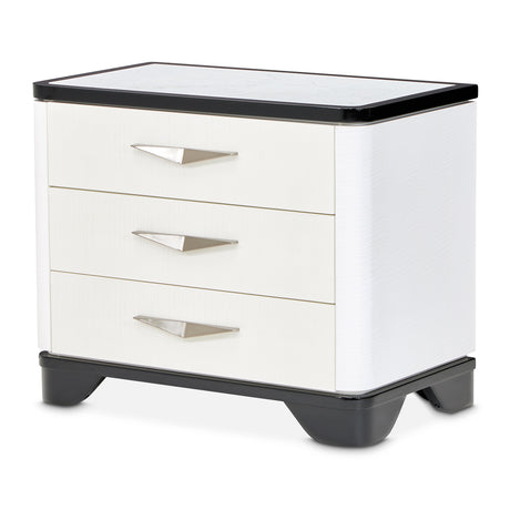 Tuxedo Piano Keyboard Nightstand, Large Piano Keyboard from Michael Amini - Luna Furniture