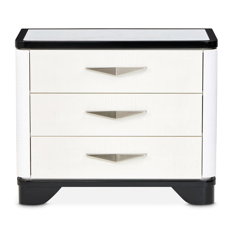 Tuxedo Piano Keyboard Nightstand, Large Piano Keyboard from Michael Amini - Luna Furniture