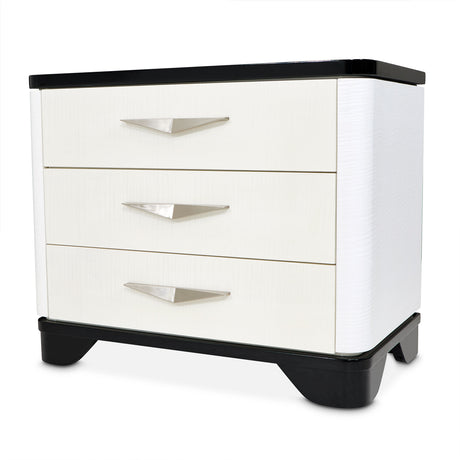 Tuxedo Piano Keyboard Nightstand, Large Piano Keyboard from Michael Amini - Luna Furniture