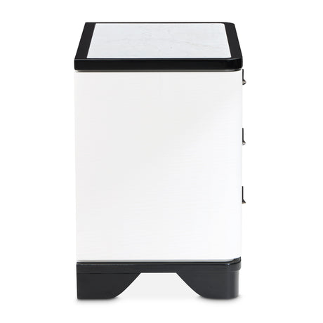 Tuxedo Piano Keyboard Nightstand, Large Piano Keyboard from Michael Amini - Luna Furniture