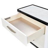 Tuxedo Piano Keyboard Nightstand, Large Piano Keyboard from Michael Amini - Luna Furniture