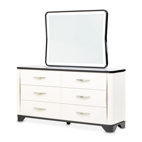 Tuxedo Piano Keyboard Dresser With Mirror from Michael Amini - Luna Furniture