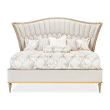 St. Charles Dove Gray Eastern King Bed from Michael Amini - Luna Furniture