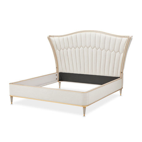 St. Charles Dove Gray Eastern King Bed from Michael Amini - Luna Furniture