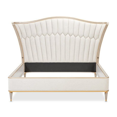 St. Charles Dove Gray Eastern King Bed from Michael Amini - Luna Furniture