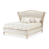 St. Charles Dove Gray Eastern King Bed from Michael Amini - Luna Furniture