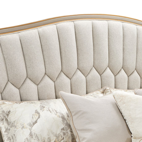 St. Charles Dove Gray Eastern King Bed from Michael Amini - Luna Furniture