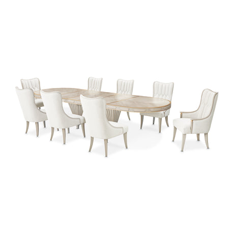 St. Charles Dove Gray Double Pedestal Dining Table from Michael Amini - Luna Furniture