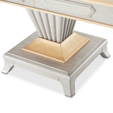 St. Charles Dove Gray Double Pedestal Dining Table from Michael Amini - Luna Furniture