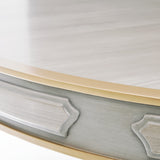 St. Charles Dove Gray Double Pedestal Dining Table from Michael Amini - Luna Furniture