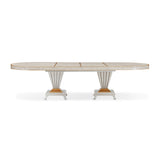 St. Charles Dove Gray Double Pedestal Dining Table from Michael Amini - Luna Furniture