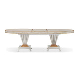St. Charles Dove Gray Double Pedestal Dining Table from Michael Amini - Luna Furniture