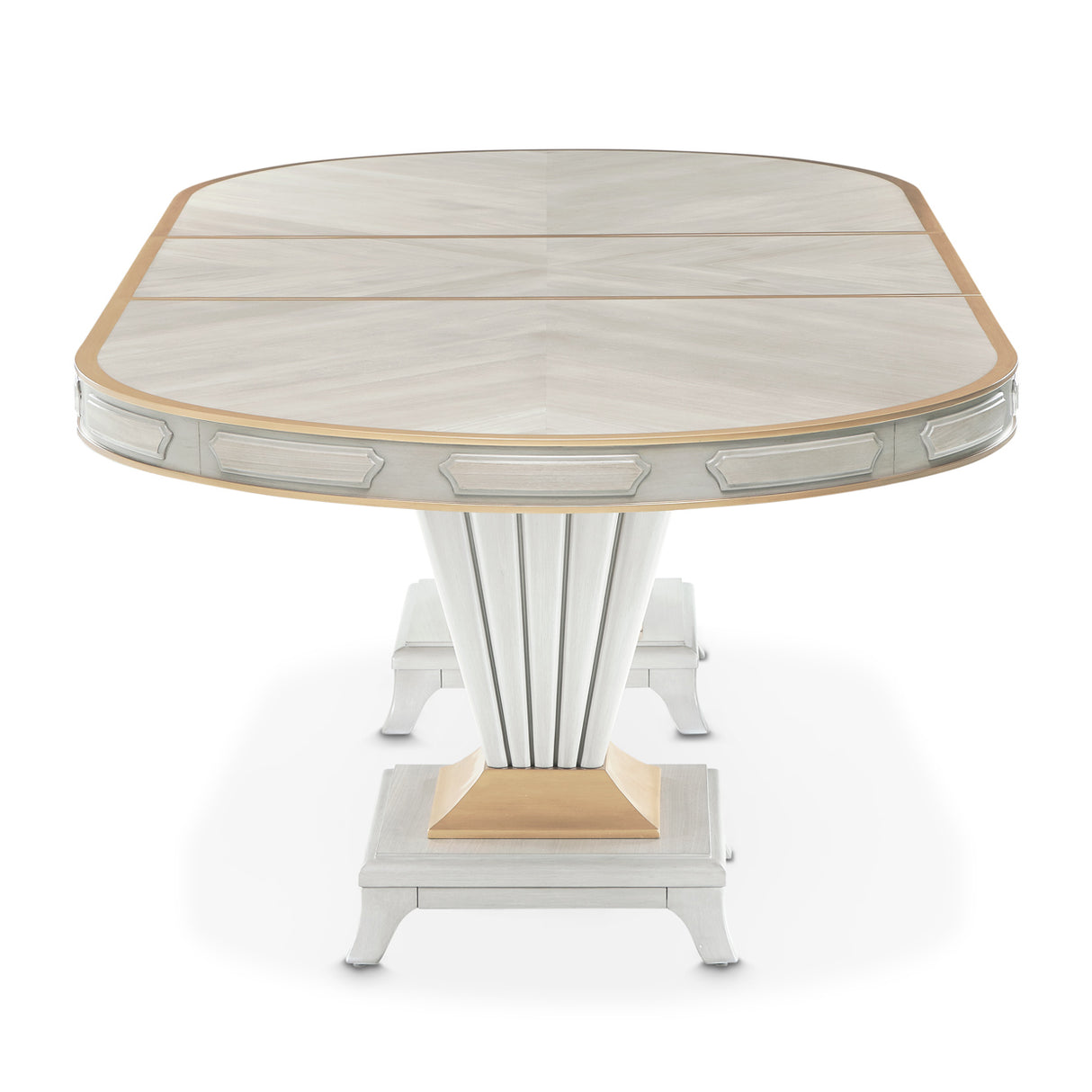 St. Charles Dove Gray Double Pedestal Dining Table from Michael Amini - Luna Furniture